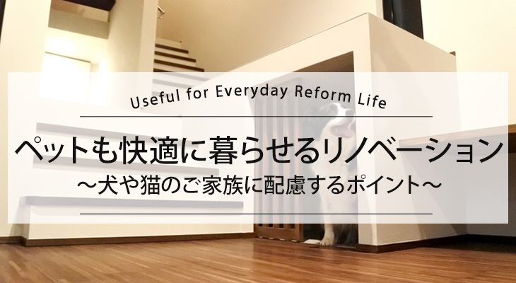 ペットも快適に暮らせるリノベーション